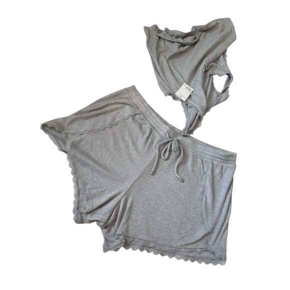 New Women's Sonoma Goods Pajama Rib Tank Top And Pajama Shorts Sleep Set L/XXL - Picture 8 of 15